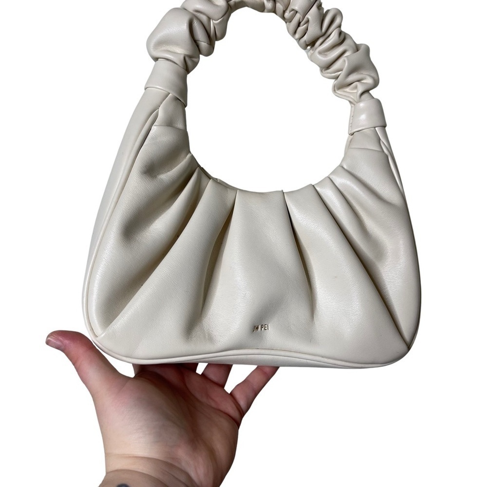 JW PEI GABBI RUCHED HOBO HANDBAG - IVORY - Picture 3 of 6
